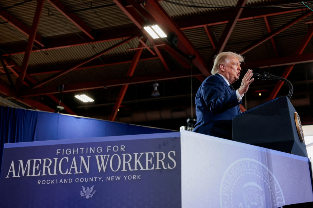 WATCH: Trump speaks at N.Y.’s Rockland Community College, campaigning for Rep. Lawler